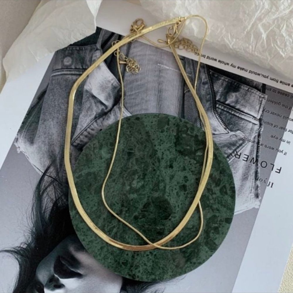 New Gold plated Boho Double Layer Necklace - Picture 3 of 6